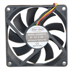 12V DC Fan 80x80x15mm (3 Kablo) - Marxlow