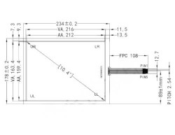 Dokunmatik Panel 10.4 inç 5 Telli Touch Panel (234x178) - Arkotek Elektronik