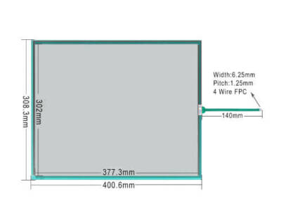 Dokunmatik Panel 19 inç 4 Telli Touch Panel (400x308) AST-190A - 1