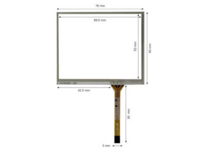 Dokunmatik Panel 3.5 inç 4 Telli Touch Panel (76x63) ST-03501 B1 - 1