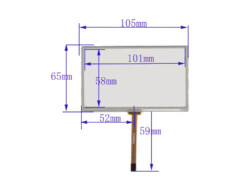 Dokunmatik Panel 4.5 inç 4 Telli Touch Panel (105x65) - Arkotek Elektronik