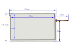 Dokunmatik Panel 8.1 inç 4 Telli Touch Panel (192x117) - Arkotek Elektronik