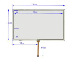 Dokunmatik Panel 8 inç 4 Telli Touch Panel (193x117) ZCR-1138R1-1 - Arkotek Elektronik