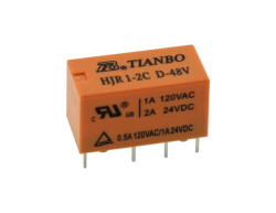 HJR1-2C-D-48VDC-S-ZY - 2A 48VDC (2 Form C) P8 - TIANBO