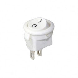 IC-134E (S) MİNİ YUVARLAK IŞIKSIZ ANAHTAR ON-OFF 2P BEYAZ - Arkotek Elektronik