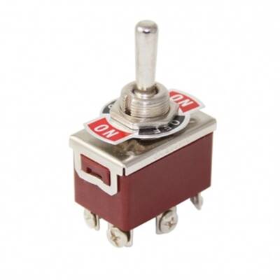 IC-160 TOGGLE SWITCH BÜYÜK BOY (ON)-OFF-(ON) 6P VİDALI YAYLI - 1
